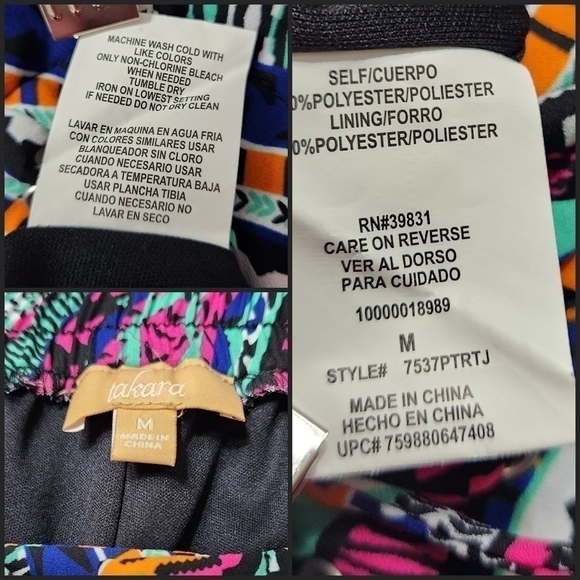 Takara Multicolored Shorts With Pockets Size Medium - Picture 7 of 7